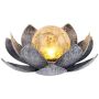 Amber Cracked Earth Glass Lotus Solar Lamp-outdoor Garden Decoration