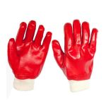 Gloves - 2 Inch Pvc - Red Knit Wrist