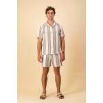 Shorts Cotton Retro Stripe Brown - XL