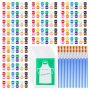 20 Pack Acrylic Paint Jars 12 Colors Gouache Watercolor Craft