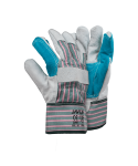 Chrome Leather Reinforced Candy Stripe Gloves