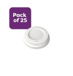 White Sip Lids 250ML 25PK