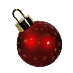 ABR823870-1 Xmas Bal With LED Standing Side Glass 15 X18.5CM - With Snowflake