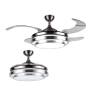 Bright Star Satin Chrome Ceiling Fan with Retractable Blades