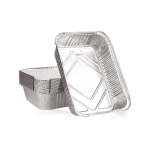 10 Pack Aluminium Foil Food Container Silver