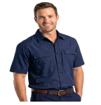 Vulcan Tamboti Vented Ss Bush Shirt Navy Sml
