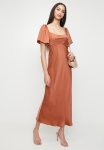Flutter Sleeve Slip Midi Dress - Sunburn