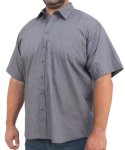Mens Short Sleeve Work Shirt - 6XL Dust Gry