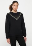Sissy Boy Faye: Sweat Top With Puff Sleeves - Black