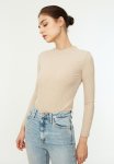 Round Neck Top - Beige
