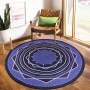 160CM Round Branded 3D Printed Area Rug Lightweight - RM16