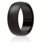 1PC Black Men's Silicone Ring 8.7MM Sports Ring For Men