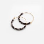 Mandy Hoop Earrings - Gold light Blue