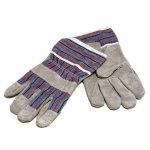 Glove-leather-work 5CM Wrist-candystripe