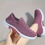 Women's Casual All-season Fabric Fashion Sneakers With Buckle Closure Plain Toe Tassel Embellishment Solid Color Low Top Design