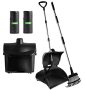 Pooper Scooper Swivel Bin & Rake Kit With 30 Waste Bags 36" Long Handle Adjustable Dog Pooper Scooper For Large Medium Small Dogs Portable Poop Scoo