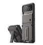 Samsung Galaxy Z Flip 4 Premium Rugged Hard Drop Robot Vibe Case Black Design