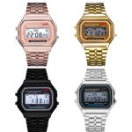 4 Set Watch Men Squaresport Luxury Stopwatch Sports Retro