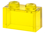 Parts Brick 1 X 2 Without Bottom Tube 3065 - Trans-yellow