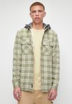 Style Republic Hooded Flannel Check Shacket - Stone ecru