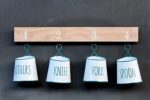 S 4 Hanging Enamel Pails 25X56CM