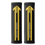 Momo Carbon Look Shoulder Pads With Yellow Trim Pair - Autostyle Motorsport South Africa