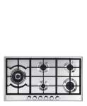 ELBA Elio 90CM 5 Burner Gas Hob With Side Wok Burner - Stainless Steel