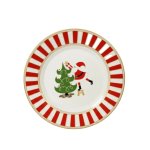Plate With Santa And Tree 25.4CM