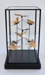 Glass Dome With Gold Butterflies Square Shape – 31X19.5X19.5