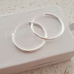 Milani 925 Sterling Silver Hoop Earrings 30MM 2MM Thick