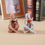 Dala Resin Pulp Reading Figurine: Modern Abstract Art Sculpture For Living Room Desk Table Bookshelf Shelf Office Desktop Home D