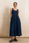 Sleeveless Denim Midi Dress - 18 Dark Wash