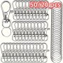 20/50PCS Durable Metal Lobster Clasps & Rings For Men Easy-to-use For Creative Projects