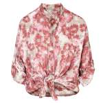 Daisy Print Shirt - Magenta Free