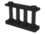 Parts Fence 1 X 4 X 2 Spindled With 2 Studs 30055 - Black