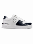 Mens Bayda Sneaker In White And Navy - White And Navy 10