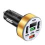 Black Gold 40W 8-IN-1 Car Charger 4USB+4PD Volt Display