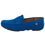 P Crouch & Co Unisex Blue Suede Loafers - Speedtrainer