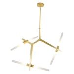Twig Chandelier Light 3 Arm Gold