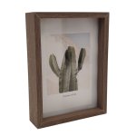 Small Cactus Image Dark Brown Photoframe