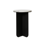 Marble Fold Table - Tall Matte Black