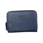 Compact Leather Wallet-blue