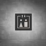 Elevator Sign D01 - Black - Powder Coated Aluminum