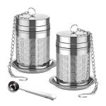 2 Pack Tea Infusers For Loose Tea 18/8 Stainless Steel Tea Strainer Set