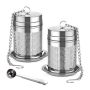 2 Pack Tea Infusers For Loose Tea 18/8 Stainless Steel Tea Strainer Set
