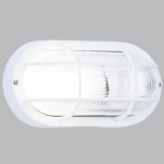 Oval Grid Pvc Bulkhead – Black white IP44 Es