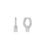 Glam Pendant Huggie Hoop Earrings