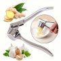 1pc Stainless Steel Garlic Press Manual Garlic Mincer And Crusher Handheld Garlic Peeler And Ginger Crusher Kitchen Tool