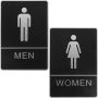 2PCS Men And Women Toilet Sign Self-adhesive Restroom Door Signs