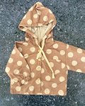 Pop Candy Brown Polka Dot Rain Jacket 3 6M
